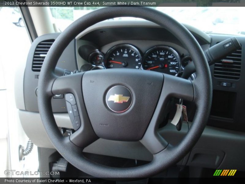 Summit White / Dark Titanium 2013 Chevrolet Silverado 3500HD WT Crew Cab 4x4