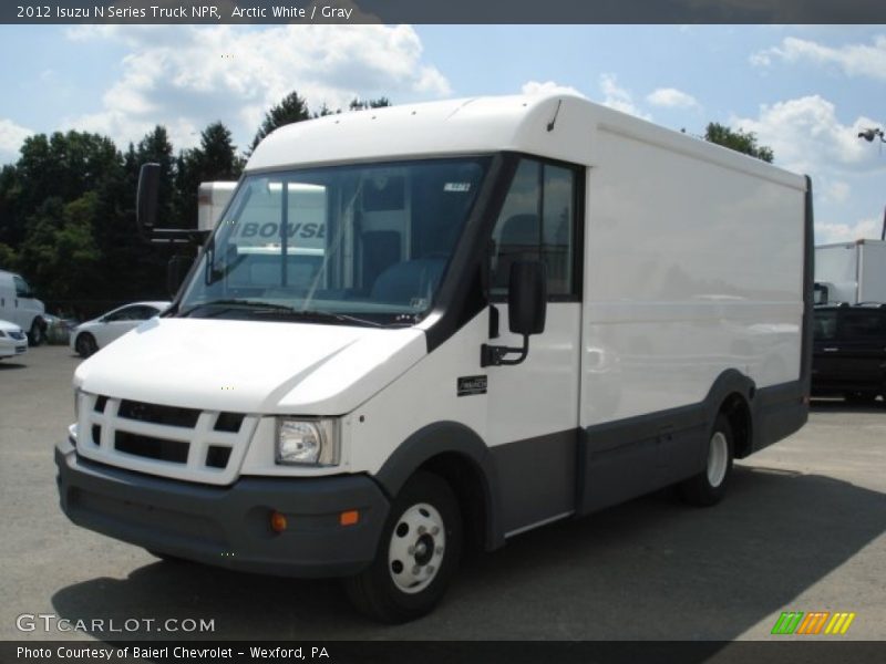 Arctic White / Gray 2012 Isuzu N Series Truck NPR