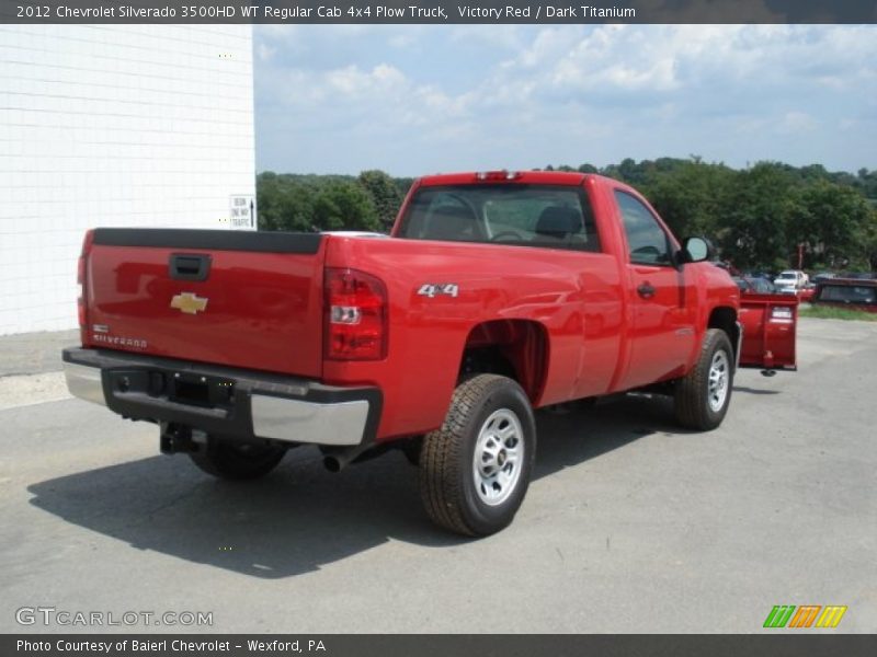 Victory Red / Dark Titanium 2012 Chevrolet Silverado 3500HD WT Regular Cab 4x4 Plow Truck