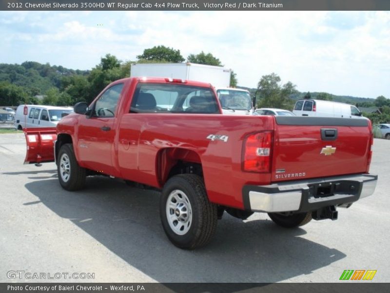 Victory Red / Dark Titanium 2012 Chevrolet Silverado 3500HD WT Regular Cab 4x4 Plow Truck