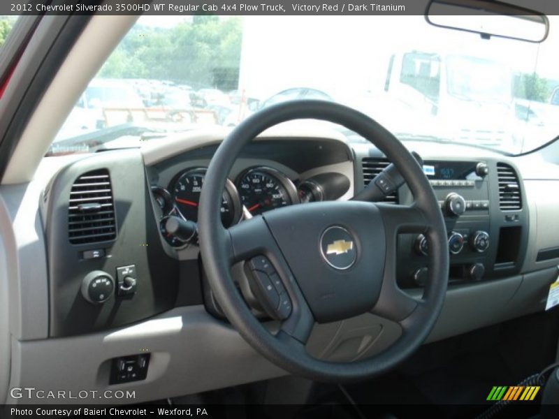 Victory Red / Dark Titanium 2012 Chevrolet Silverado 3500HD WT Regular Cab 4x4 Plow Truck