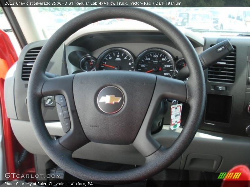 Victory Red / Dark Titanium 2012 Chevrolet Silverado 3500HD WT Regular Cab 4x4 Plow Truck