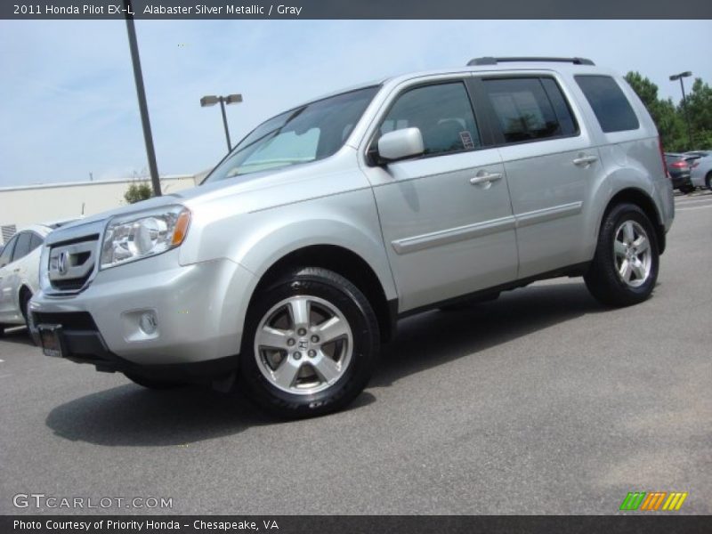 Alabaster Silver Metallic / Gray 2011 Honda Pilot EX-L