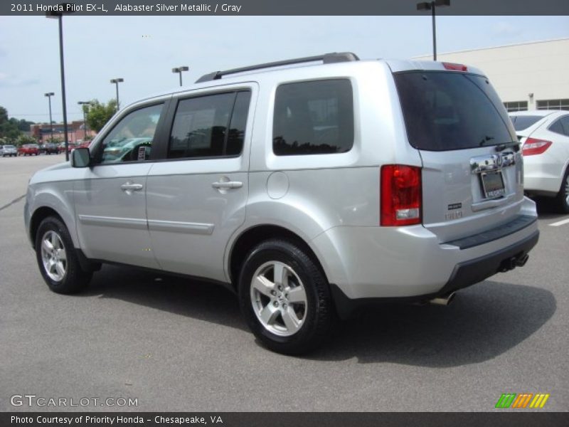 Alabaster Silver Metallic / Gray 2011 Honda Pilot EX-L