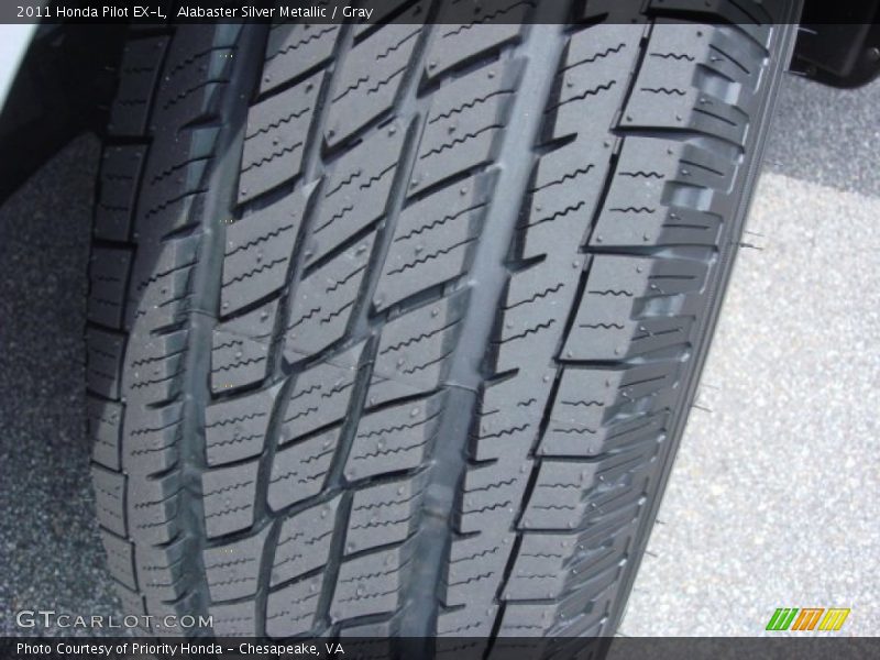 Alabaster Silver Metallic / Gray 2011 Honda Pilot EX-L