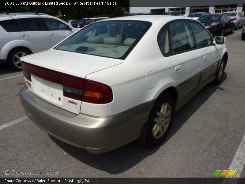 White Frost Pearl / Beige 2001 Subaru Outback Limited Sedan