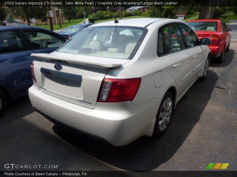 Satin White Pearl / Graphite Gray Alcantara/Carbon Black Leather 2009 Subaru Impreza 2.5i Sedan