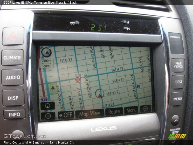 Tungsten Silver Metallic / Black 2007 Lexus ES 350