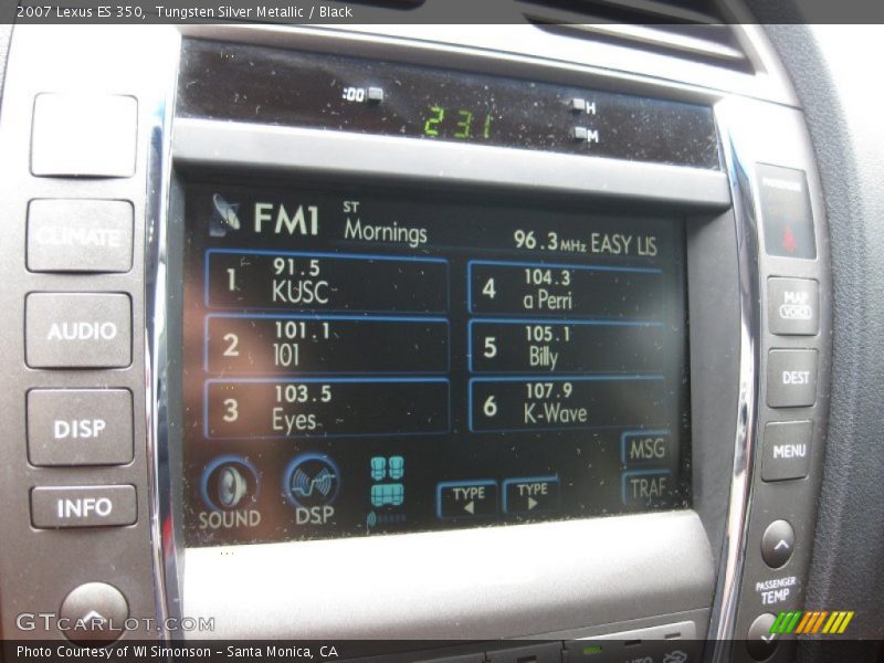 Tungsten Silver Metallic / Black 2007 Lexus ES 350