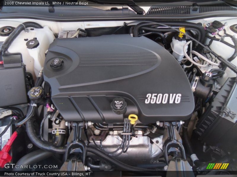 White / Neutral Beige 2008 Chevrolet Impala LS