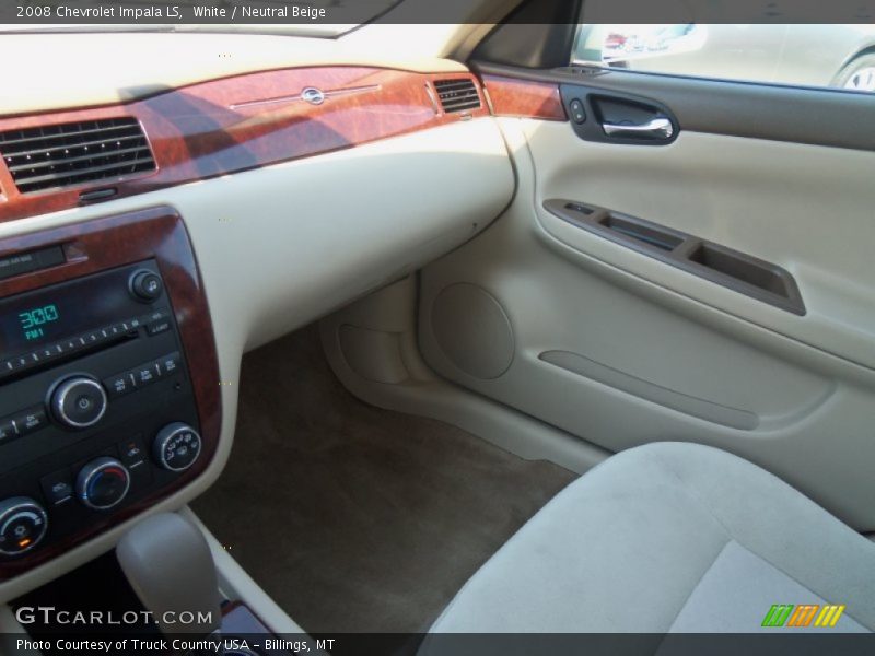 White / Neutral Beige 2008 Chevrolet Impala LS