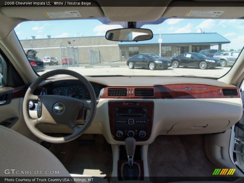 White / Neutral Beige 2008 Chevrolet Impala LS