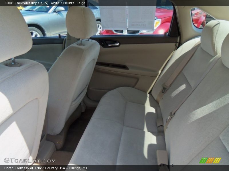 White / Neutral Beige 2008 Chevrolet Impala LS