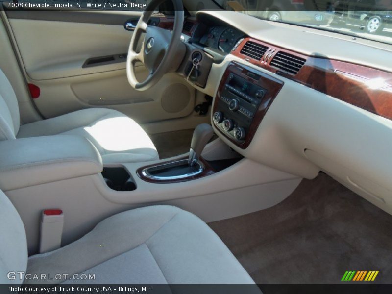 White / Neutral Beige 2008 Chevrolet Impala LS