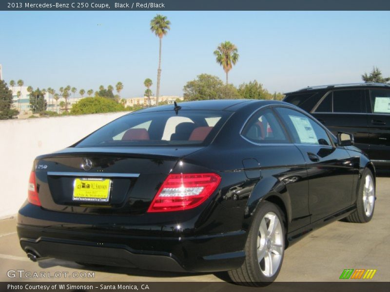 Black / Red/Black 2013 Mercedes-Benz C 250 Coupe