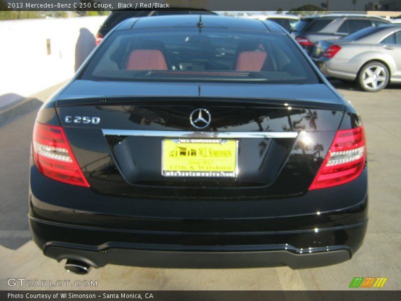 Black / Red/Black 2013 Mercedes-Benz C 250 Coupe