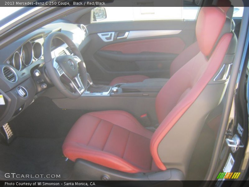 Black / Red/Black 2013 Mercedes-Benz C 250 Coupe