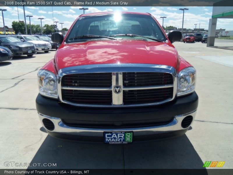 Flame Red / Medium Slate Gray 2008 Dodge Ram 1500 SXT Quad Cab
