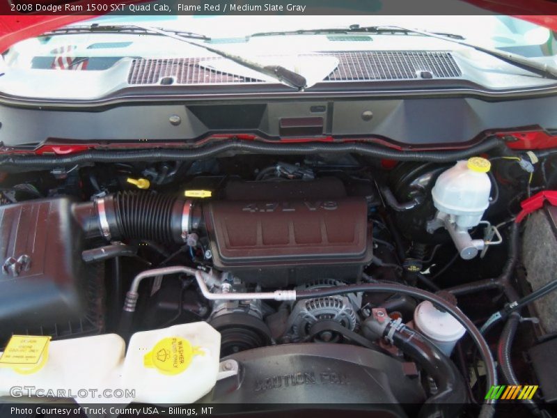 Flame Red / Medium Slate Gray 2008 Dodge Ram 1500 SXT Quad Cab