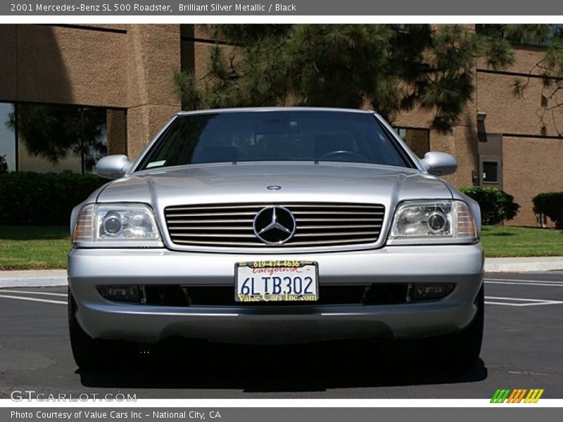 Brilliant Silver Metallic / Black 2001 Mercedes-Benz SL 500 Roadster