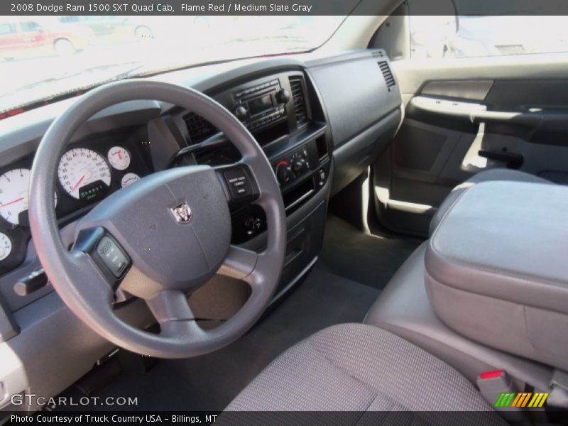 Flame Red / Medium Slate Gray 2008 Dodge Ram 1500 SXT Quad Cab
