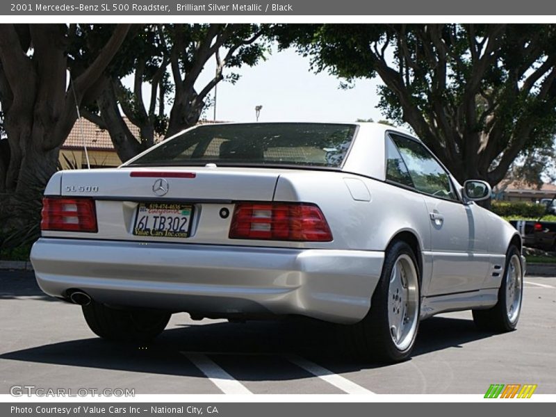 Brilliant Silver Metallic / Black 2001 Mercedes-Benz SL 500 Roadster