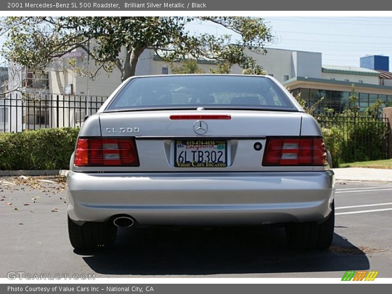 Brilliant Silver Metallic / Black 2001 Mercedes-Benz SL 500 Roadster