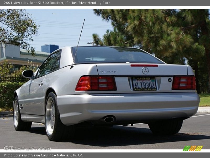 Brilliant Silver Metallic / Black 2001 Mercedes-Benz SL 500 Roadster