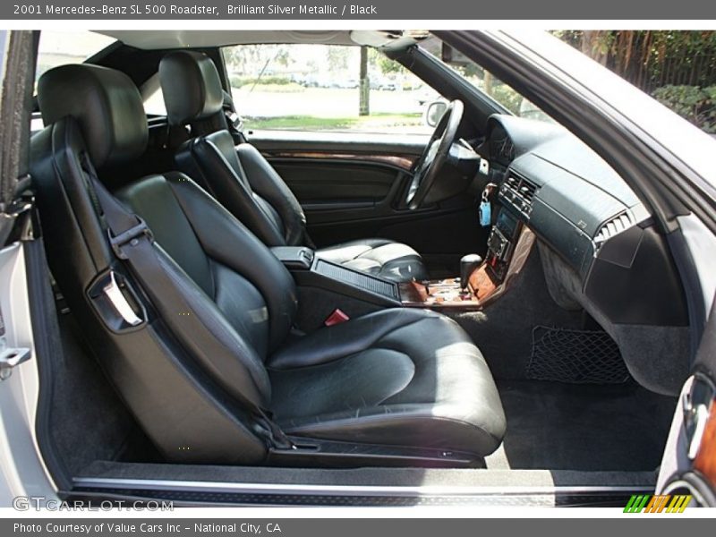 Brilliant Silver Metallic / Black 2001 Mercedes-Benz SL 500 Roadster