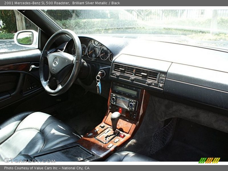 Brilliant Silver Metallic / Black 2001 Mercedes-Benz SL 500 Roadster