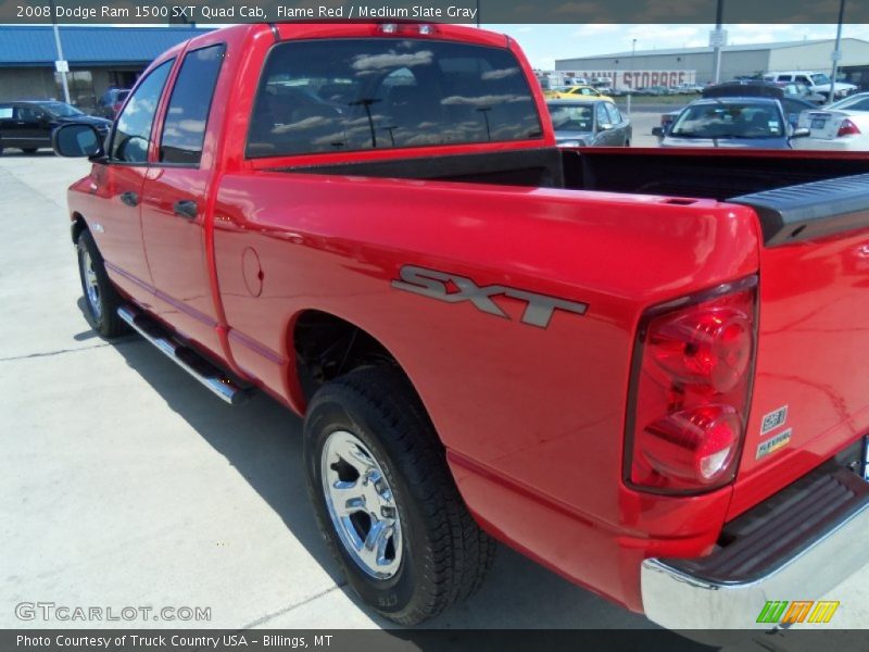 Flame Red / Medium Slate Gray 2008 Dodge Ram 1500 SXT Quad Cab