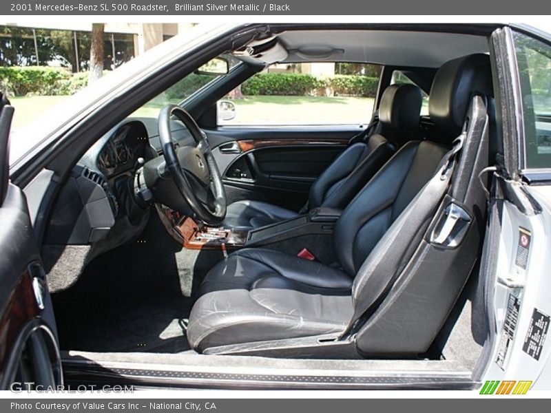 Brilliant Silver Metallic / Black 2001 Mercedes-Benz SL 500 Roadster