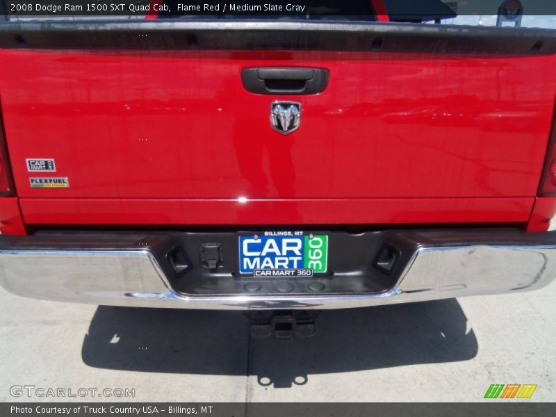 Flame Red / Medium Slate Gray 2008 Dodge Ram 1500 SXT Quad Cab