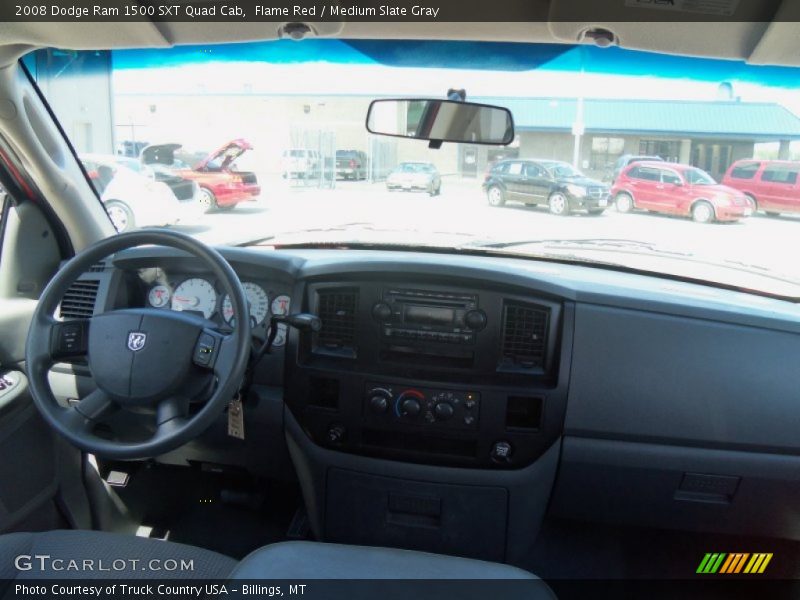 Flame Red / Medium Slate Gray 2008 Dodge Ram 1500 SXT Quad Cab