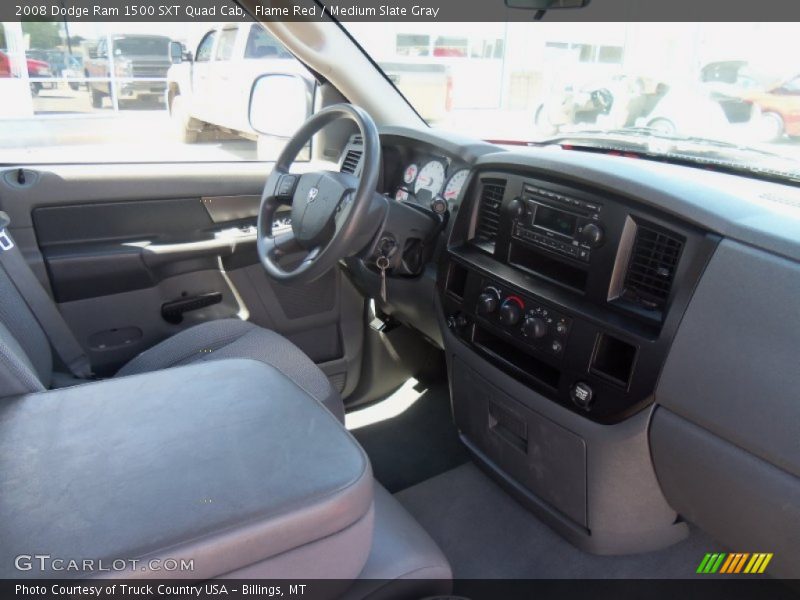 Flame Red / Medium Slate Gray 2008 Dodge Ram 1500 SXT Quad Cab