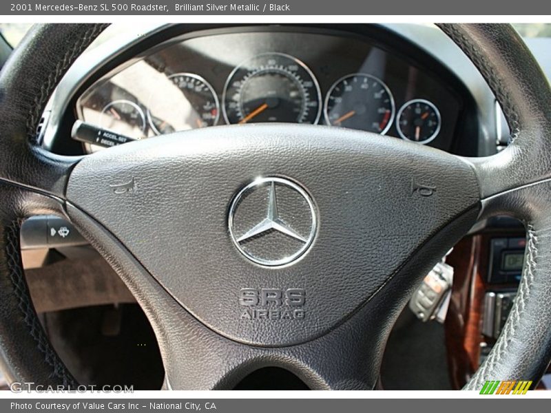 Brilliant Silver Metallic / Black 2001 Mercedes-Benz SL 500 Roadster