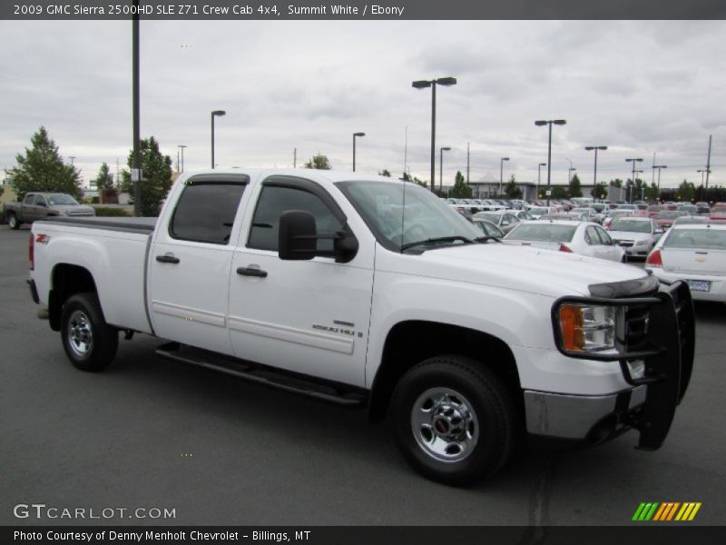 Summit White / Ebony 2009 GMC Sierra 2500HD SLE Z71 Crew Cab 4x4