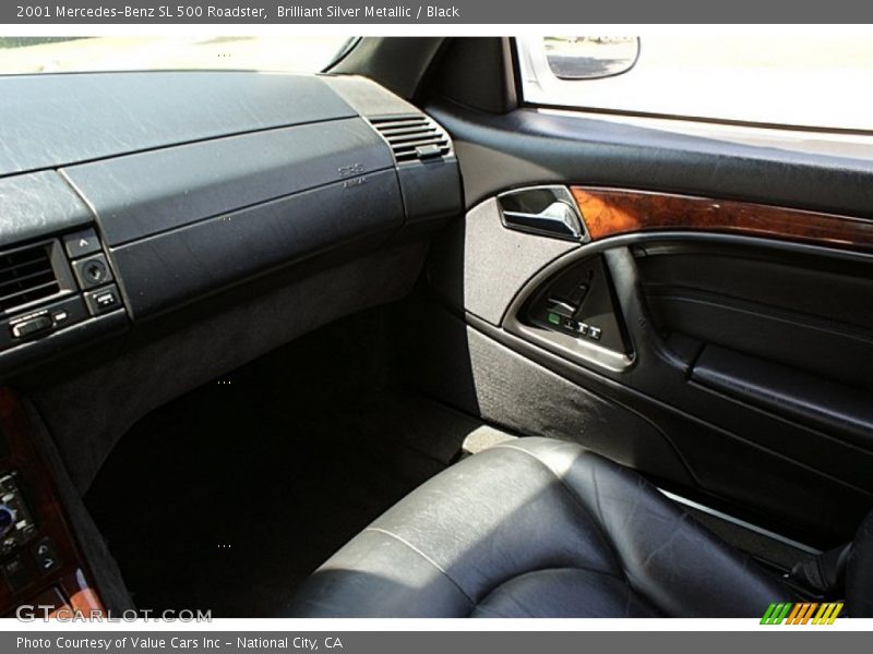 Brilliant Silver Metallic / Black 2001 Mercedes-Benz SL 500 Roadster