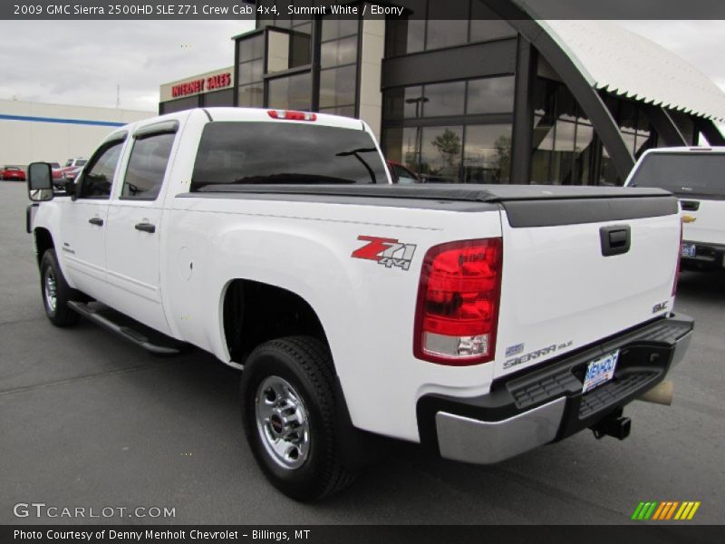 Summit White / Ebony 2009 GMC Sierra 2500HD SLE Z71 Crew Cab 4x4