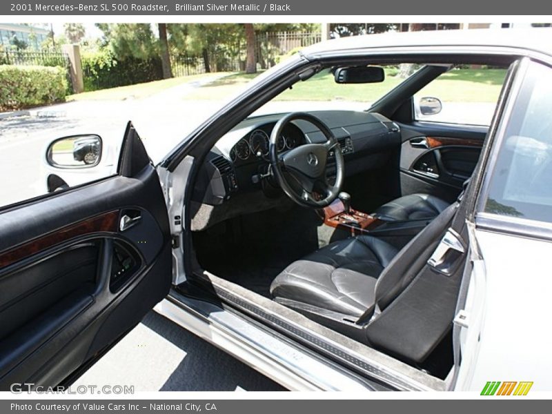 Brilliant Silver Metallic / Black 2001 Mercedes-Benz SL 500 Roadster