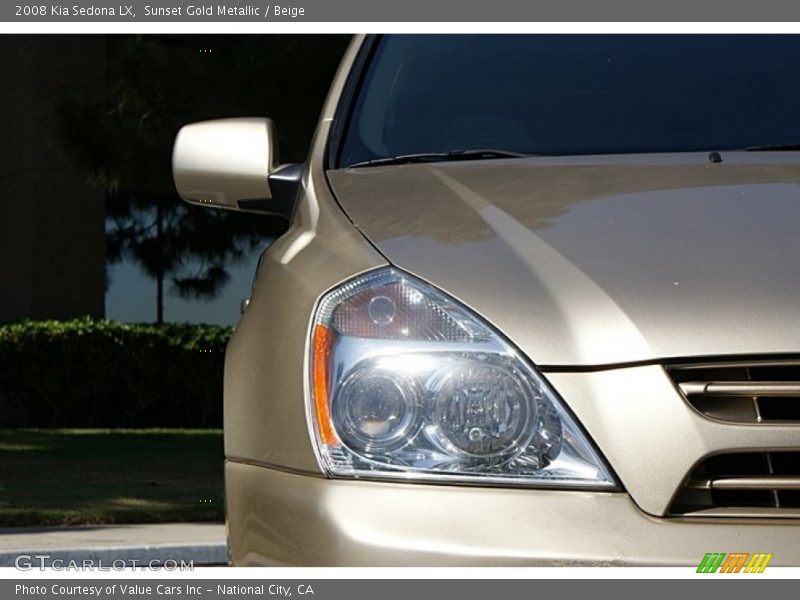 Sunset Gold Metallic / Beige 2008 Kia Sedona LX