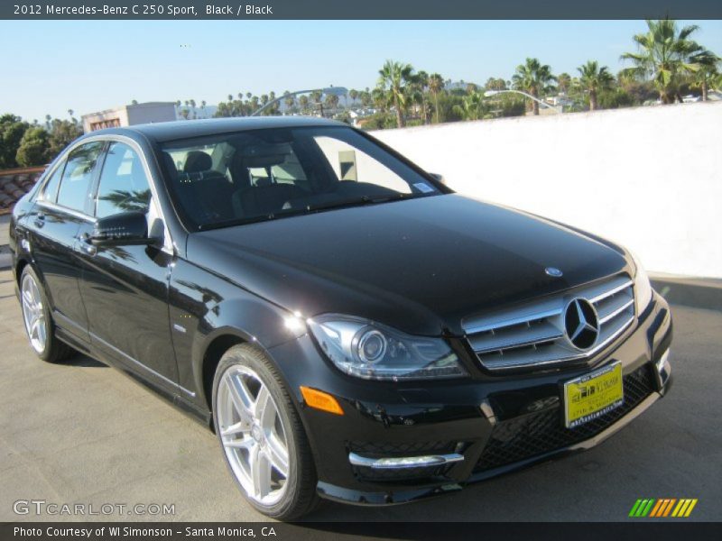 Black / Black 2012 Mercedes-Benz C 250 Sport
