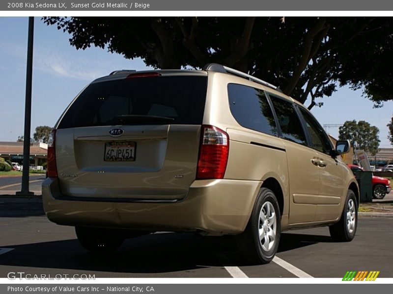 Sunset Gold Metallic / Beige 2008 Kia Sedona LX