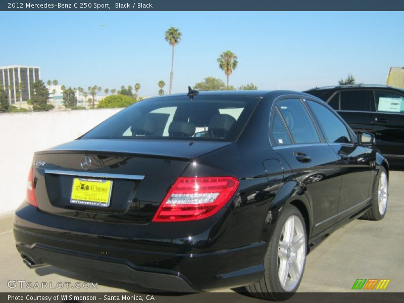 Black / Black 2012 Mercedes-Benz C 250 Sport