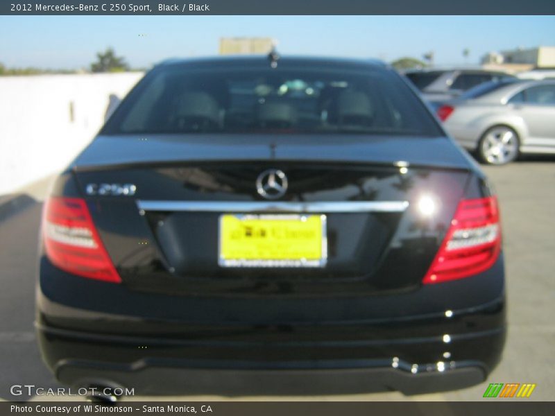 Black / Black 2012 Mercedes-Benz C 250 Sport