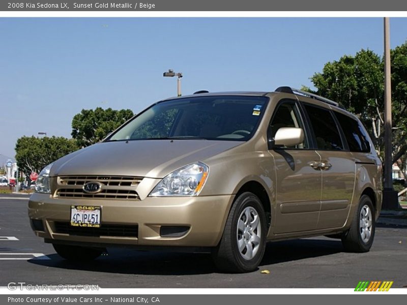 Sunset Gold Metallic / Beige 2008 Kia Sedona LX