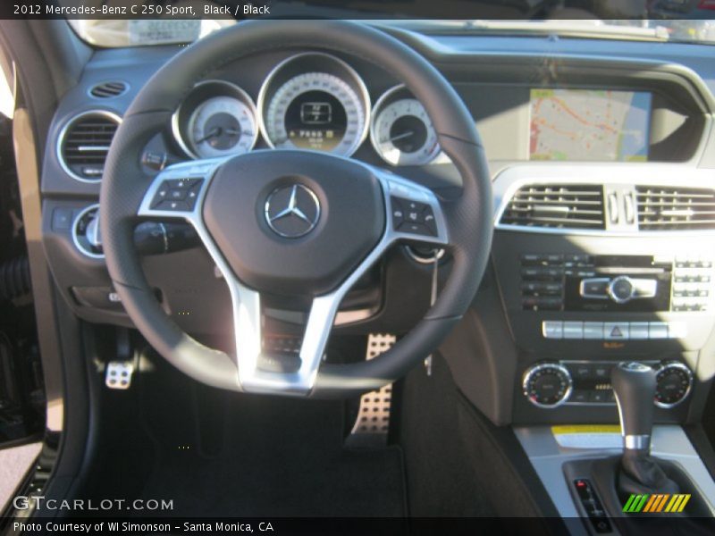 Black / Black 2012 Mercedes-Benz C 250 Sport