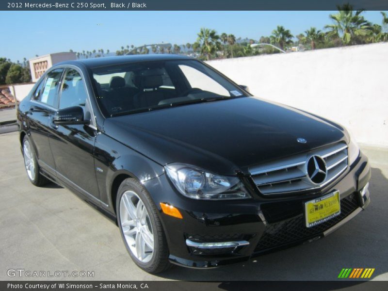 Black / Black 2012 Mercedes-Benz C 250 Sport