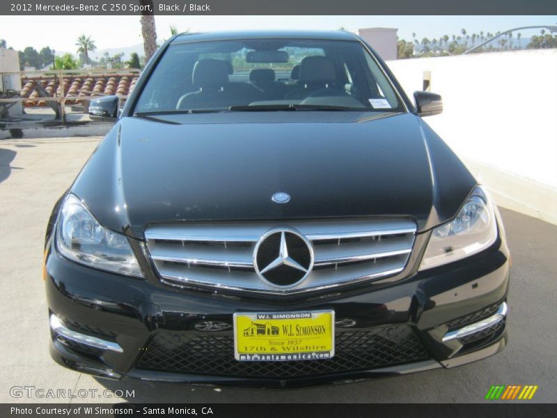 Black / Black 2012 Mercedes-Benz C 250 Sport