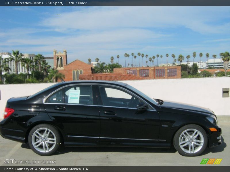 Black / Black 2012 Mercedes-Benz C 250 Sport